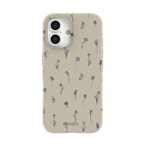 Pela Case iPhone 15 London Fog Petite Perennials Compostable Eco Friendly Cover
